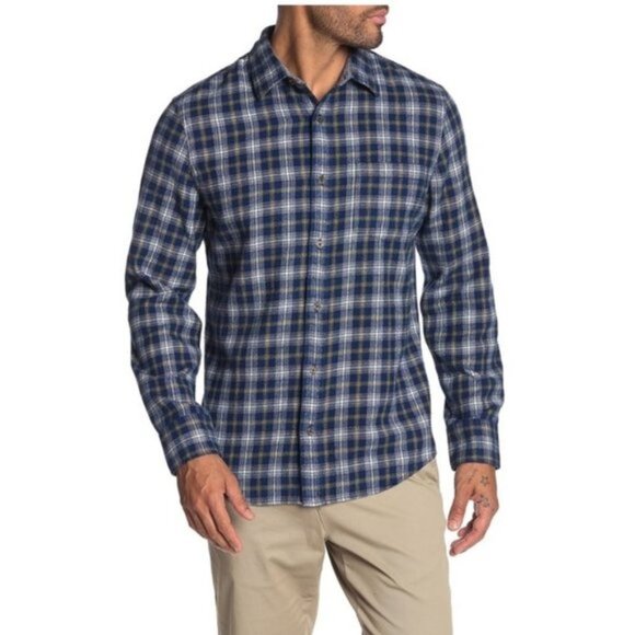 WALLIN & BROS Plaid Print Flannel Slim Fit Shirt - Picture 1 of 6